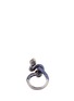 Figure View - Click To Enlarge - WENDY YUE - Diamond garnet sapphire 18k white gold snake ring