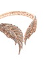 Detail View - Click To Enlarge - WENDY YUE - Diamond 18k rose gold wing bangle