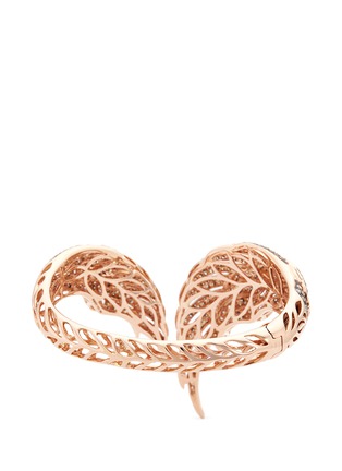 Figure View - Click To Enlarge - WENDY YUE - Diamond 18k rose gold wing bangle