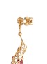 Detail View - Click To Enlarge - WENDY YUE - Diamond gemstone 18k yellow gold cutout drop earrings
