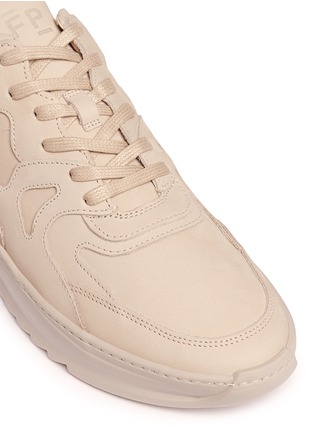 Detail View - Click To Enlarge - FILLING PIECES - 'Low Plasma Heel Cap Orbit' nubuck leather sneakers