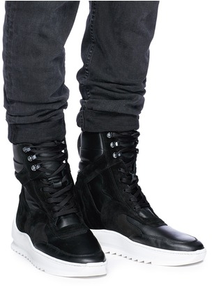 Figure View - Click To Enlarge - FILLING PIECES - 'Peak' platform leather boots