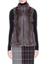 Main View - Click To Enlarge - FLAMINGO - Reversible leather and mink fur short gilet
