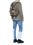 Figure View - Click To Enlarge - VALENTINO GARAVANI - Rockstud camouflage print nylon backpack
