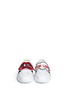 Front View - Click To Enlarge - GUCCI - 'Ace' slogan patch leather sneakers