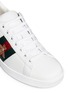 Detail View - Click To Enlarge - GUCCI - 'Ace' bee embroidered leather sneakers