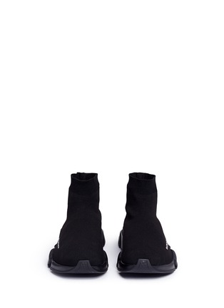 Front View - Click To Enlarge - BALENCIAGA - 'Speed' slip-on knit sneakers