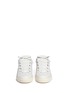 Front View - Click To Enlarge - BALENCIAGA - Bicolour crinkled lambskin leather sneakers