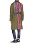 Figure View - Click To Enlarge - KING - Beaded lacing tribal patch belted oversized twill parka