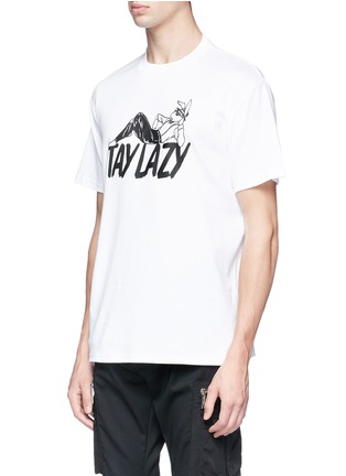 Front View - Click To Enlarge - ALYX - 'Stay Lazy' bunny print unisex T-shirt