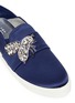 Detail View - Click To Enlarge - PEDDER RED - 'Daly' strass bee satin slip-ons