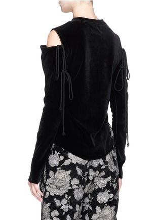 Back View - Click To Enlarge - SONG FOR THE MUTE - Detachable sleeve velvet top