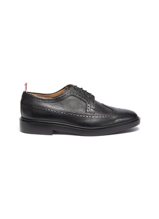 Main View - Click To Enlarge - THOM BROWNE  - Pebble grain leather brogue derbies