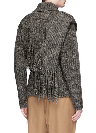 Back View - Click To Enlarge - CRAIG GREEN - Waist tie rib knit sweater
