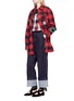  - JW ANDERSON - Crochet patch gingham check flannel unisex shirt