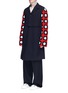 Front View - Click To Enlarge - JW ANDERSON - Crochet sleeve crepe cady unisex coat