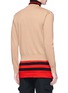 Back View - Click To Enlarge - JW ANDERSON - Stripe turtleneck layered Merino wool unisex sweater