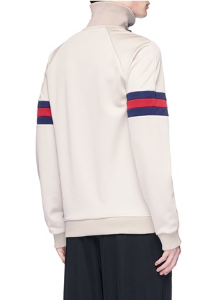 Back View - Click To Enlarge - JW ANDERSON - Stripe sleeve unisex tracksuit sweatshirt