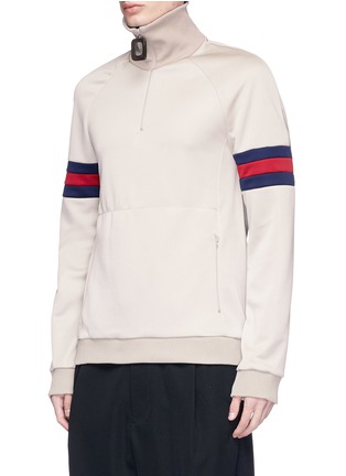Front View - Click To Enlarge - JW ANDERSON - Stripe sleeve unisex tracksuit sweatshirt