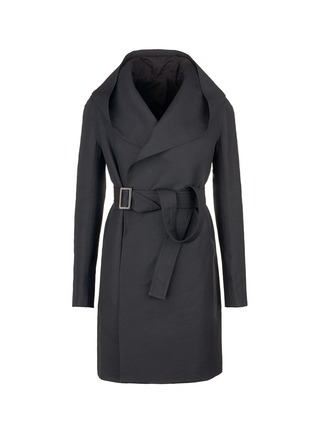 Main View - Click To Enlarge - RICK OWENS  - Hooded belted trench coat
