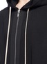 Detail View - Click To Enlarge - RICK OWENS  - Stone wash jersey zip hoodie