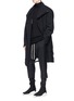 Figure View - Click To Enlarge - RICK OWENS  - Dropped crotch virgin wool hopsack pants
