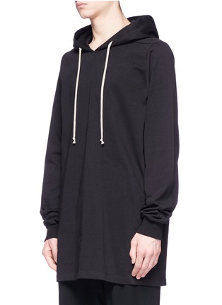 Front View - Click To Enlarge - RICK OWENS  - Stone wash jersey hoodie