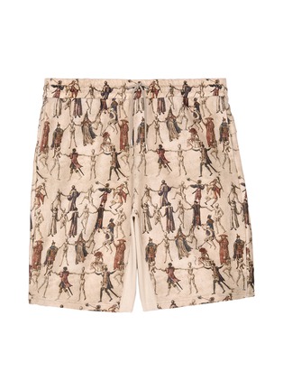 Main View - Click To Enlarge - UNDERCOVER - Dancing skull print sweat shorts