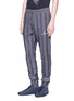 Front View - Click To Enlarge - UNDERCOVER - Strap detail stripe sweatpants
