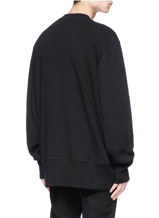 Back View - Click To Enlarge - ANN DEMEULEMEESTER - 'L'Avenir' print terry towelling sweater