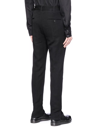 Back View - Click To Enlarge - ANN DEMEULEMEESTER - Slim fit twill pants