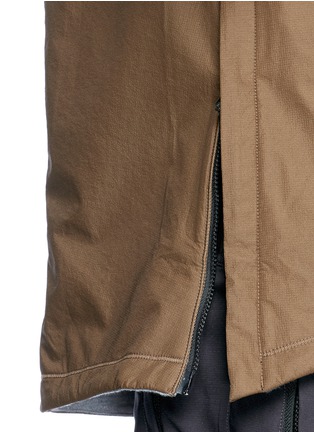 Detail View - Click To Enlarge - NIKELAB - Ripstop panel asymmetric zip hoodie