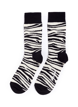 Main View - Click To Enlarge - HAPPY SOCKS - Zebra stripe socks