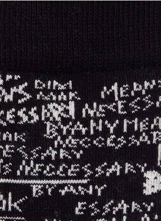 Detail View - Click To Enlarge - HAPPY SOCKS - x Steve Aoki slogan socks