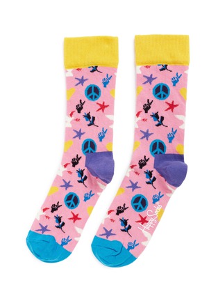 Main View - Click To Enlarge - HAPPY SOCKS - Peace and Love socks