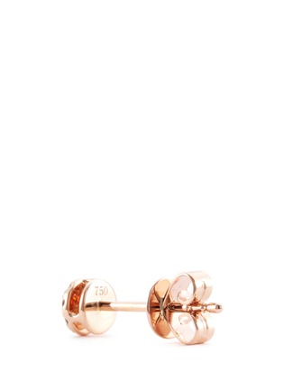 Detail View - Click To Enlarge - LC COLLECTION JEWELLERY - Diamond 18k rose gold circular stud earrings