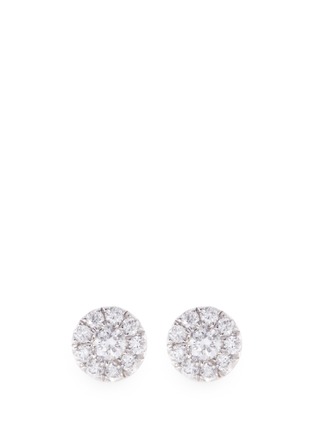 Main View - Click To Enlarge - LC COLLECTION JEWELLERY - Diamond 18k white gold stud earrings