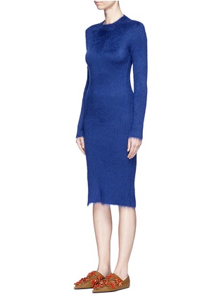 Front View - Click To Enlarge - PORTS 1961 - Brushed mohair blend rib knit dress