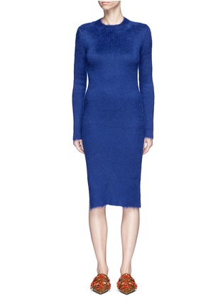 Main View - Click To Enlarge - PORTS 1961 - Brushed mohair blend rib knit dress