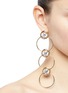 Figure View - Click To Enlarge - EDDIE BORGO - Cubic zirconia tiered hoop earrings