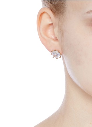 Figure View - Click To Enlarge - EDDIE BORGO - Cubic zirconia stud earrings