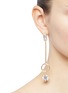 Figure View - Click To Enlarge - EDDIE BORGO - Cubic zirconia ring bar drop earrings