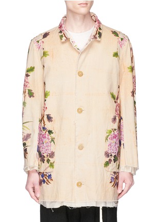 Main View - Click To Enlarge - BY WALID - 'Malcolm' graphic print canvas coat