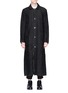 Main View - Click To Enlarge - BY WALID - Raw edge linen twill coat