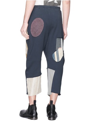 Back View - Click To Enlarge - BY WALID - 'Jay' patchwork cropped sweatpants