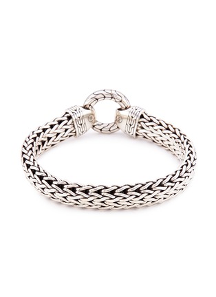 Figure View - Click To Enlarge - JOHN HARDY - Silver large woven chain bracelet