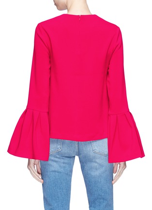 Back View - Click To Enlarge - EDIT X LANE CRAWFORD - Flared sleeve crepe top