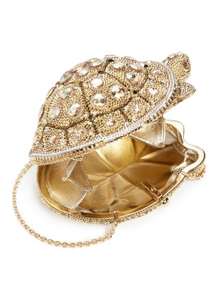 Detail View - Click To Enlarge - JUDITH LEIBER - 'Fortune Turtle' crystal pavé minaudière