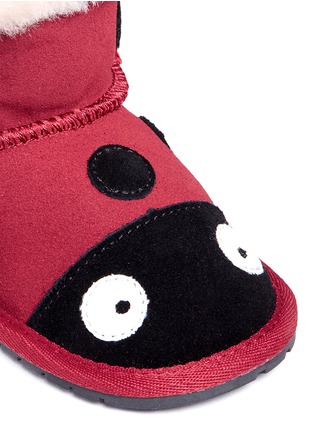 Detail View - Click To Enlarge - EMU AUSTRALIA - 'Ladybird Walker' Merino wool infant boots