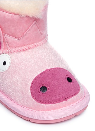 Detail View - Click To Enlarge - EMU AUSTRALIA - 'Piggy Walker' faux pony hair infant boots